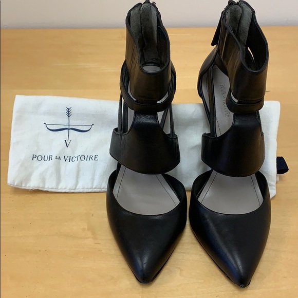 Pour La Victoire Shoes - Pour La Victoire Zanie Point-Toe Cage Pump